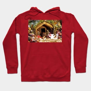 christmas George the mouse in a log pile house Hoodie